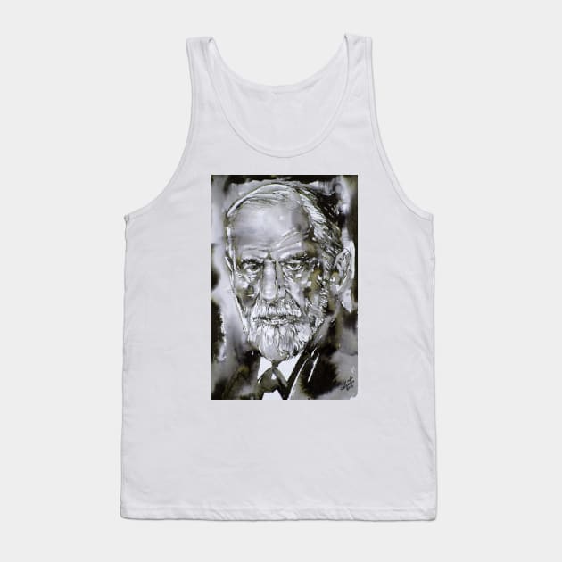 SIGMUND FREUD - watercolor portrait.3 Tank Top by lautir